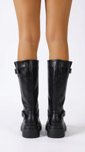 Jade Round-Toe Platform Boots