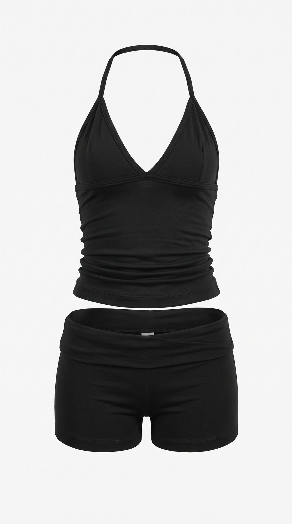 Mila Halter Top & Foldover Shorts Set