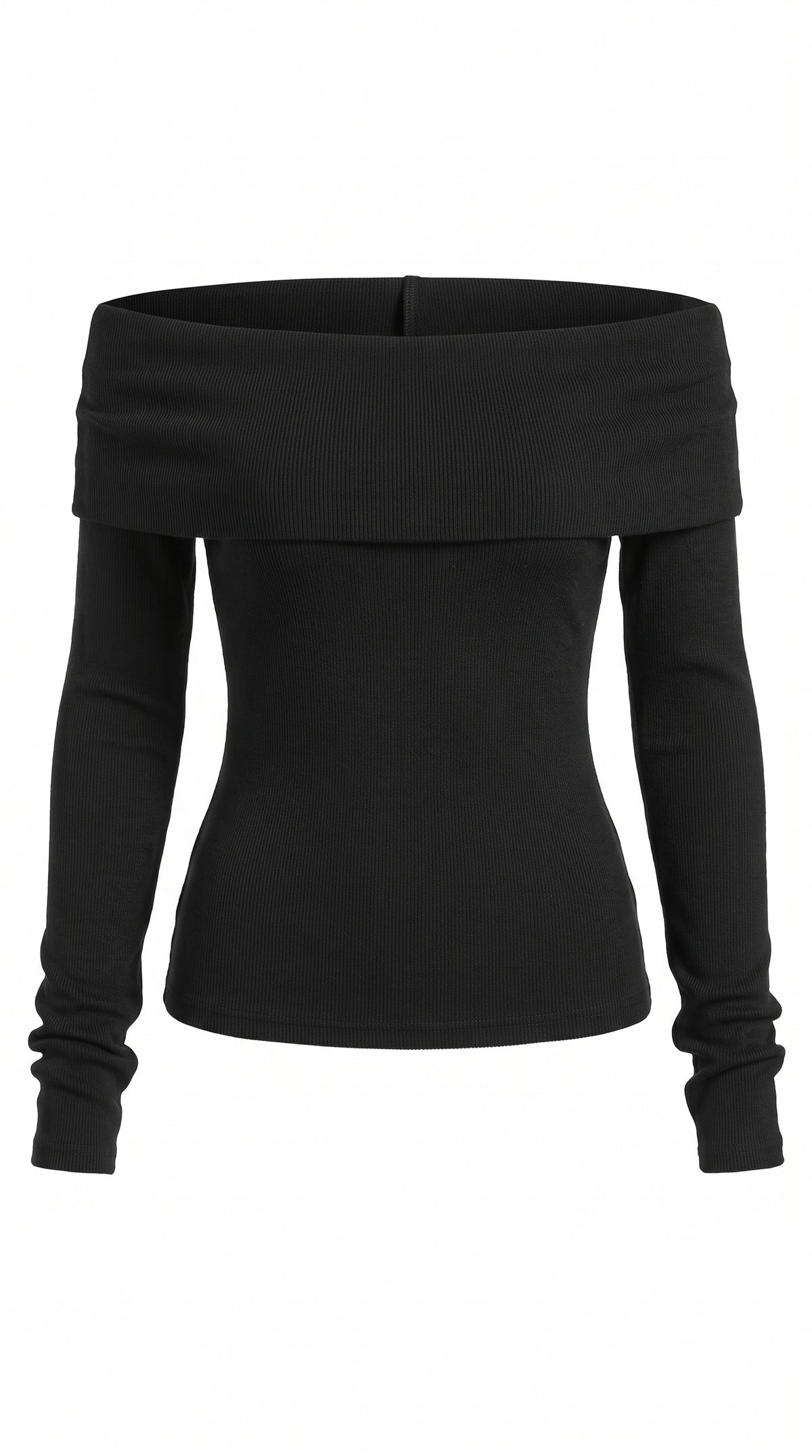Élise Off-Shoulder Foldover Knit Top