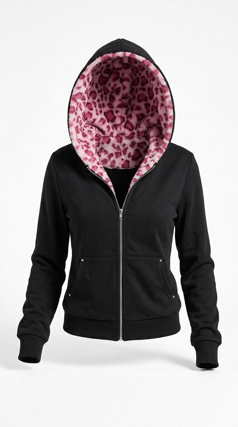 Kenzie Y2K Fitted Zip-Up Hoodie