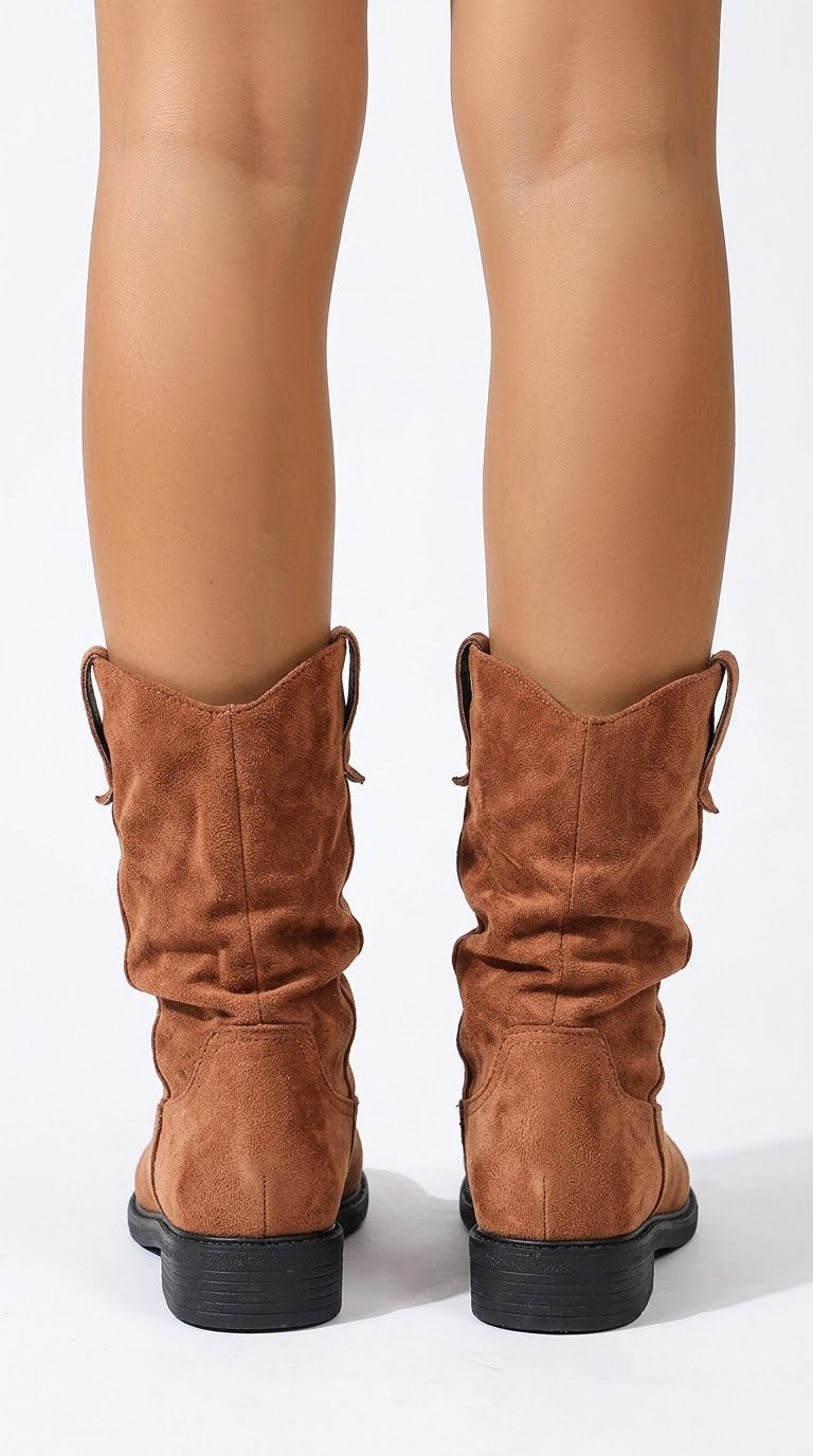 Sienna Round-Toe Slouchy Boots