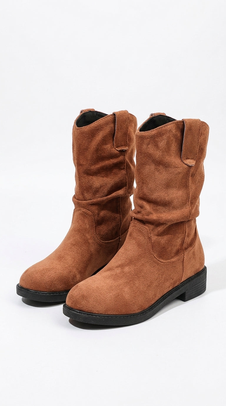 Sienna Round-Toe Slouchy Boots