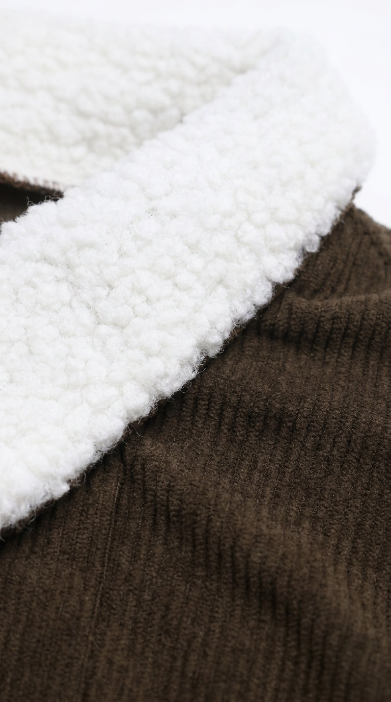 Dakota Sherpa-Collar Corduroy Jacket