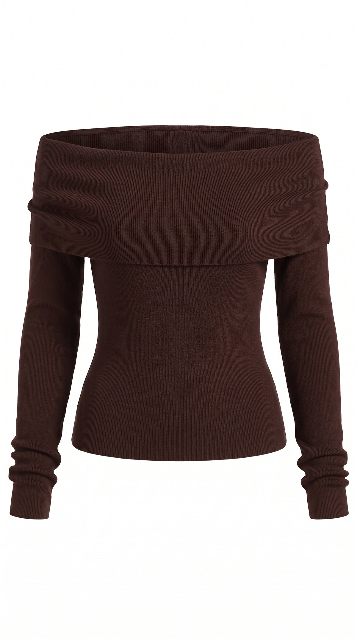 Élise Off-Shoulder Foldover Knit Top