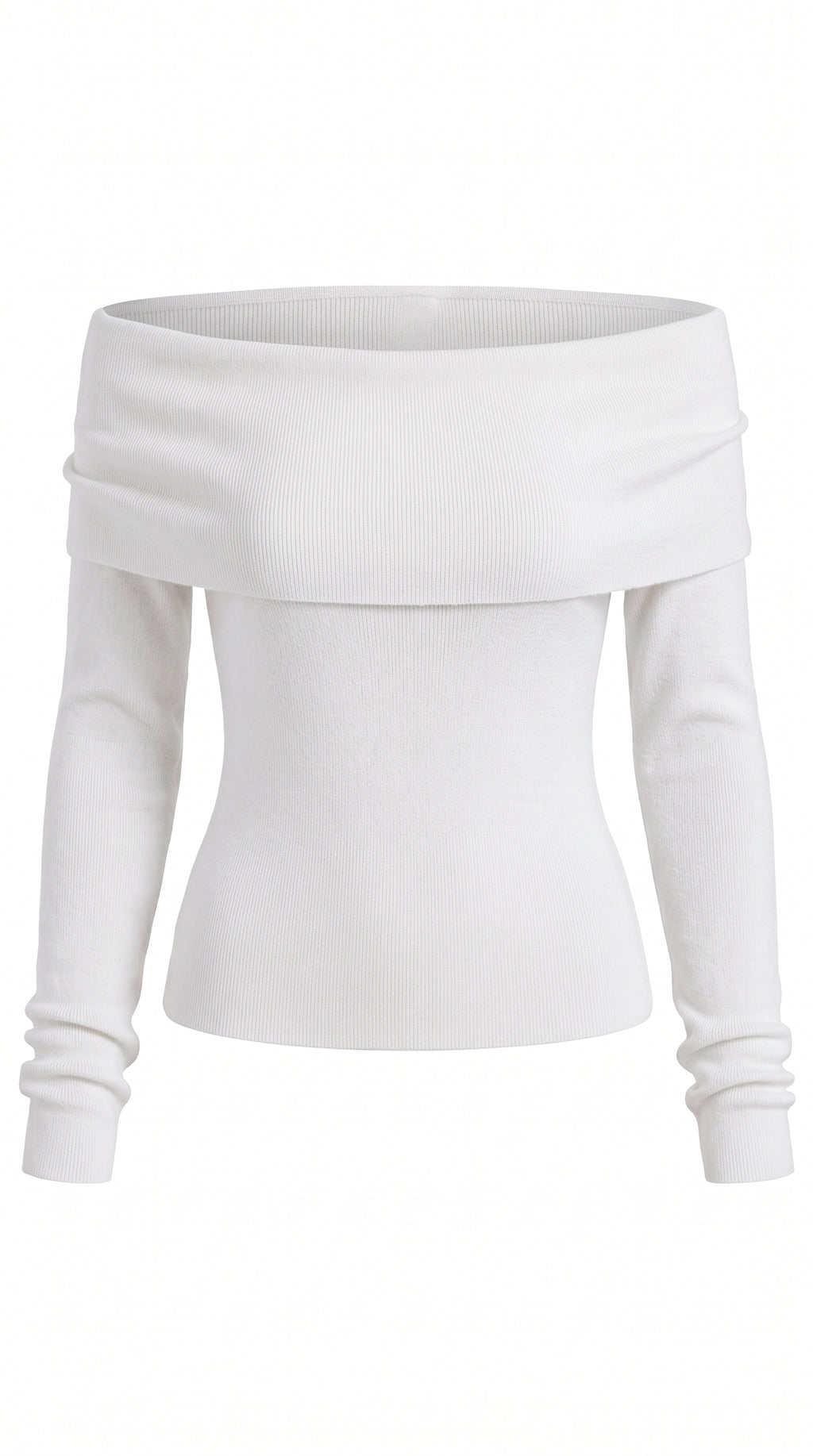 Élise Off-Shoulder Foldover Knit Top