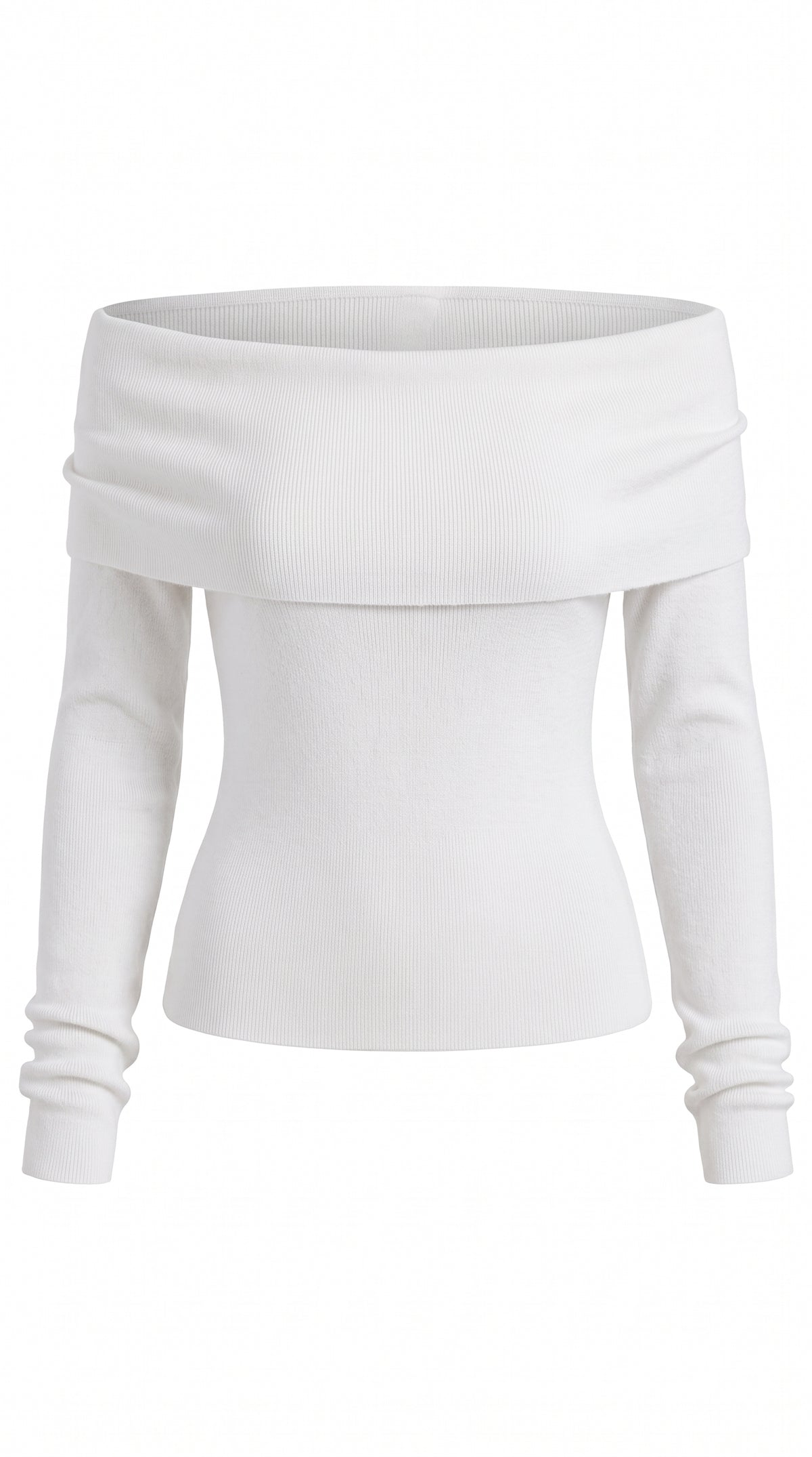 Élise Off-Shoulder Foldover Knit Top