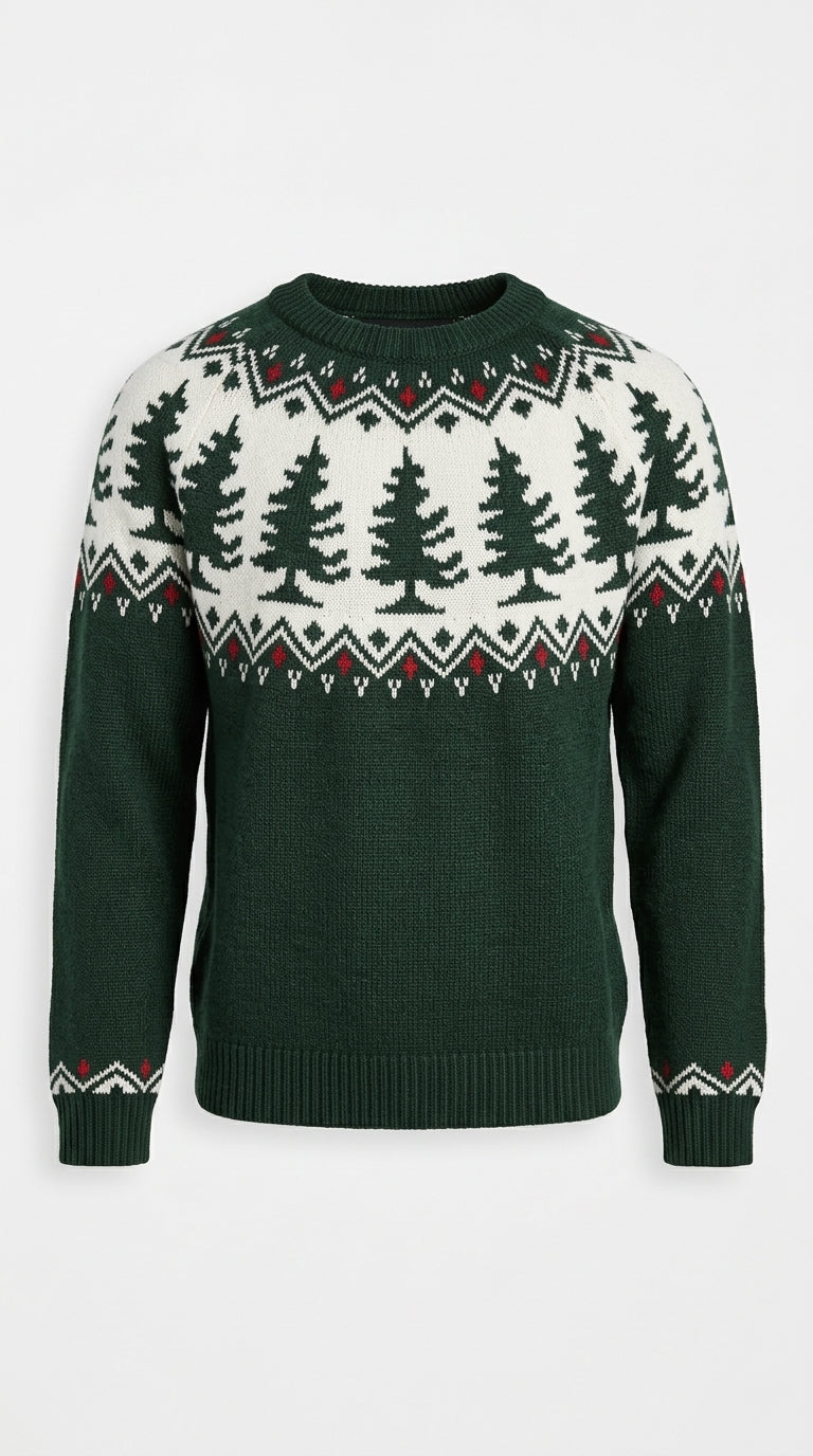 Holly Christmas Tree Knit Sweater