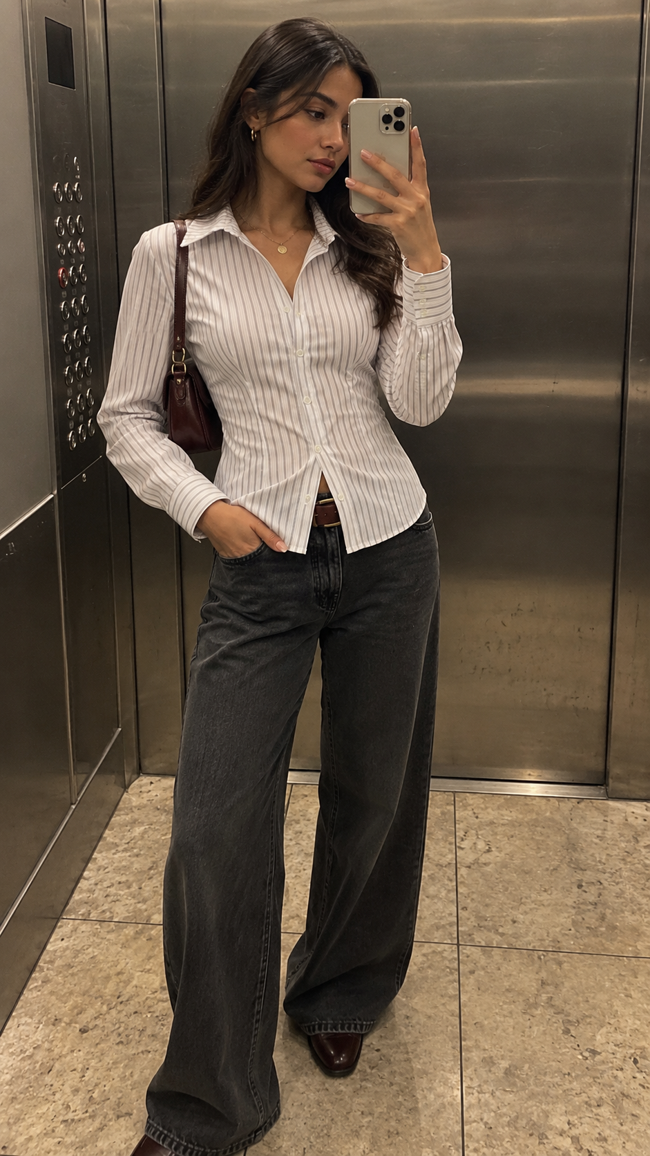 Sloane Striped Button-Up Shirt