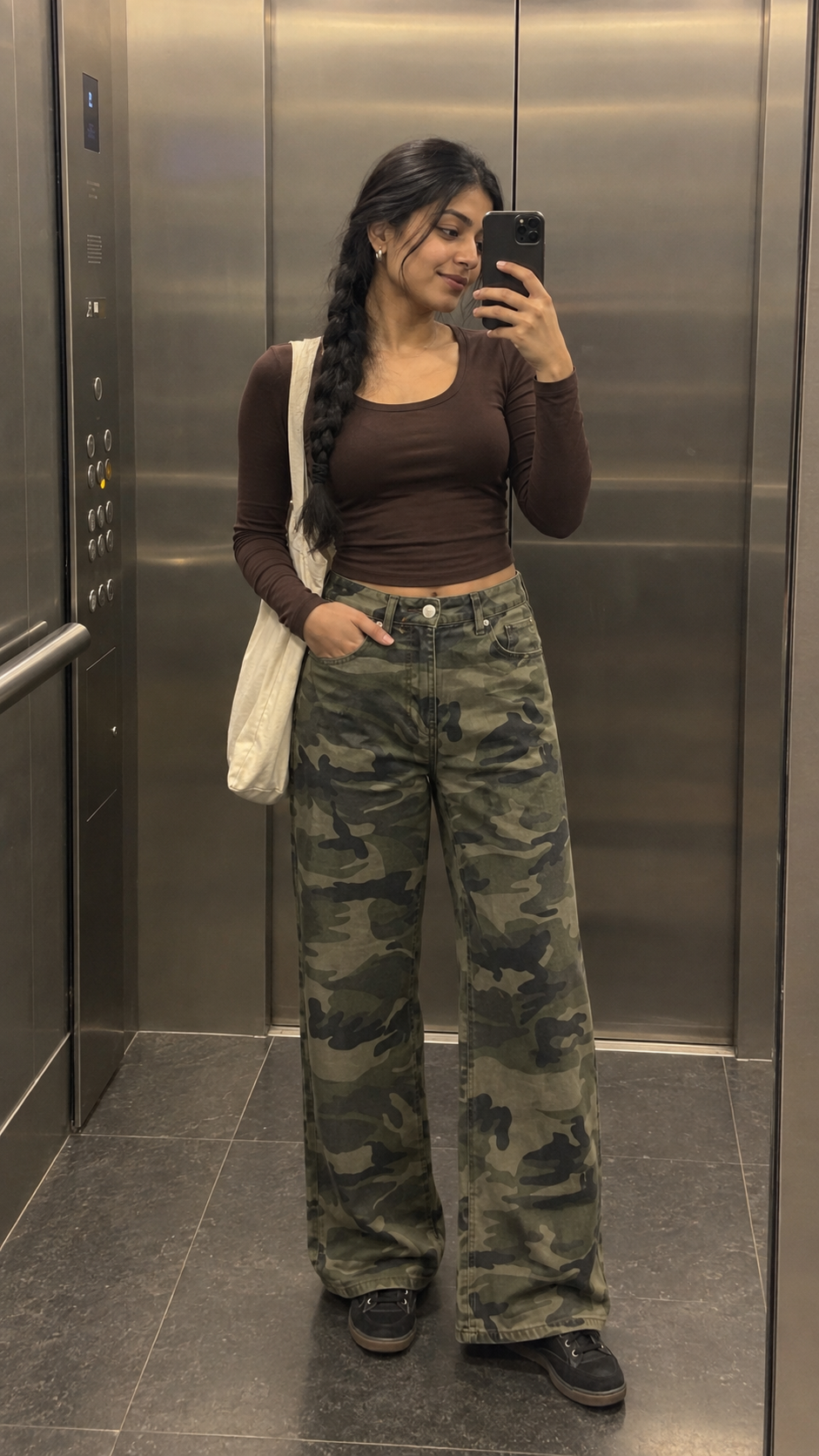 Riley Low-Rise Camo Jeans