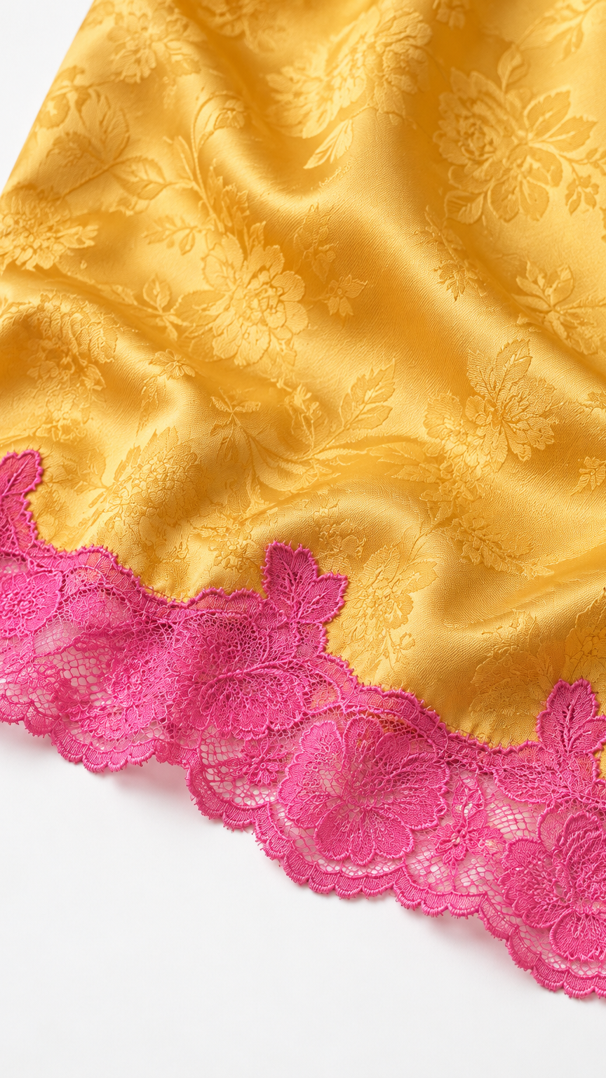 Golden Hour Lace Trim Mini Dress