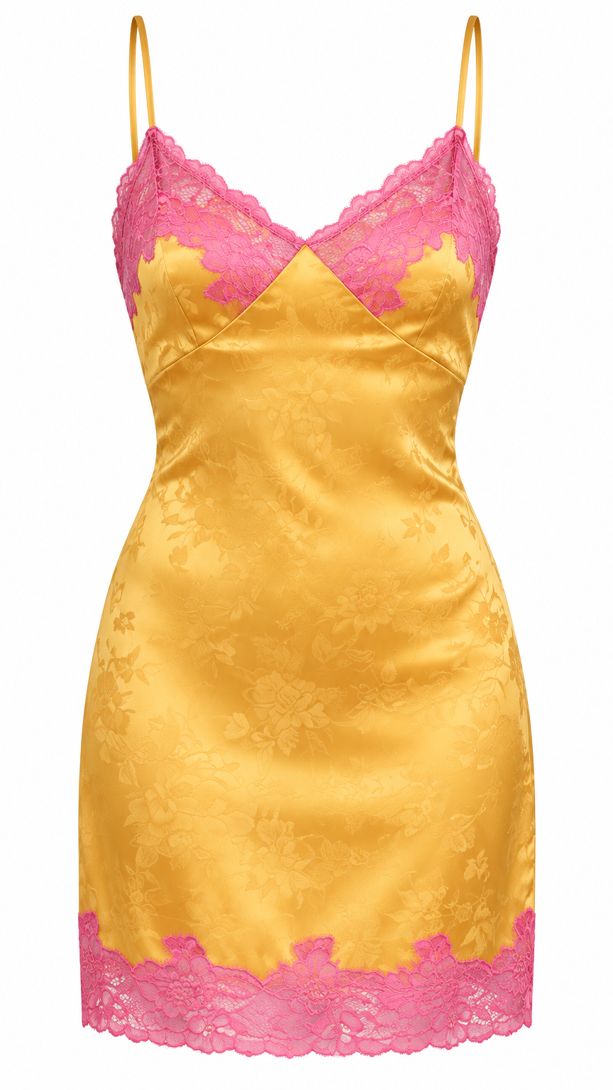 Golden Hour Lace Trim Mini Dress