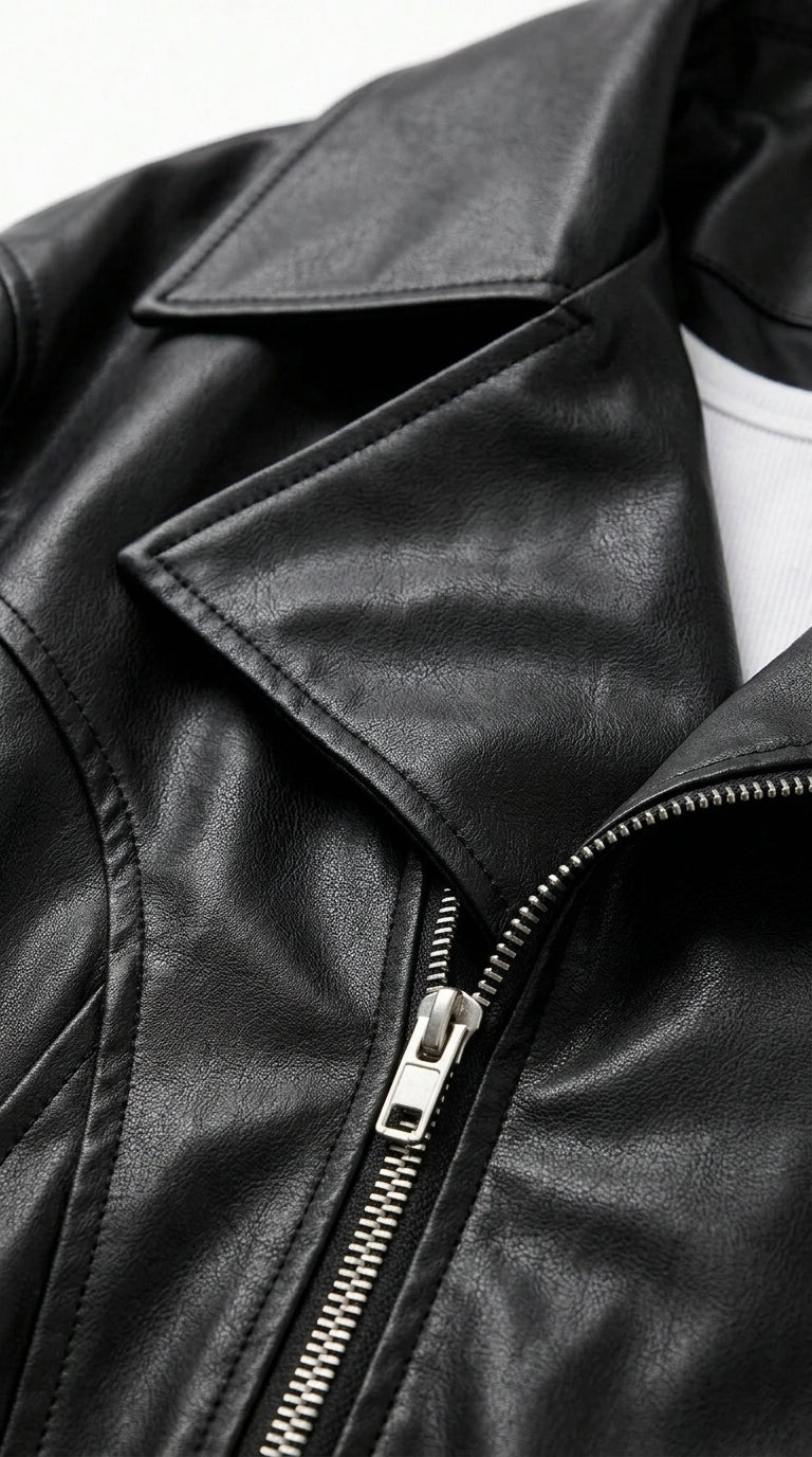 Blake Oversized Faux Leather Moto Jacket