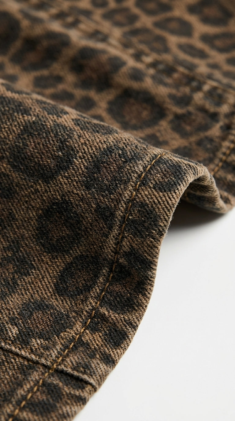Wild Side High-Waisted Leopard Jeans