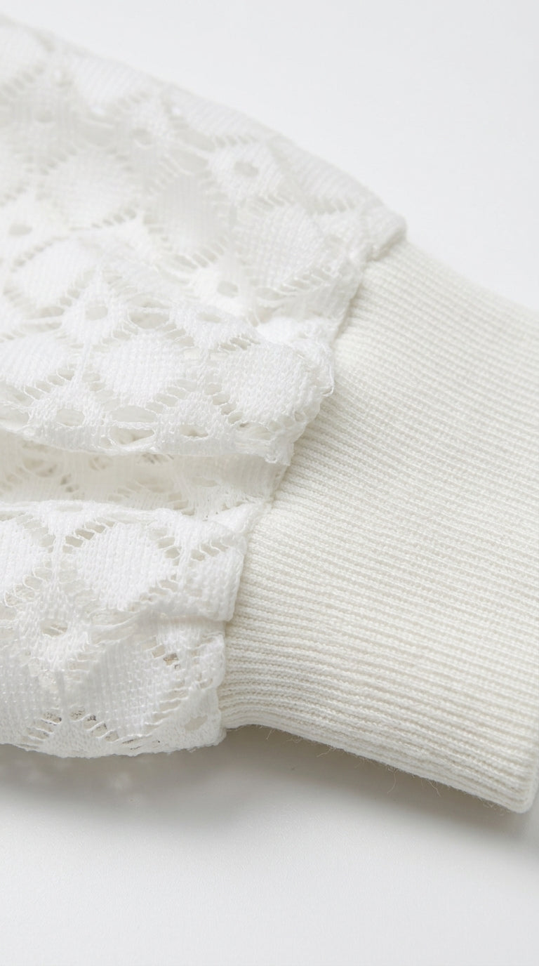 Sadie Lace-Sleeve Sweatshirt