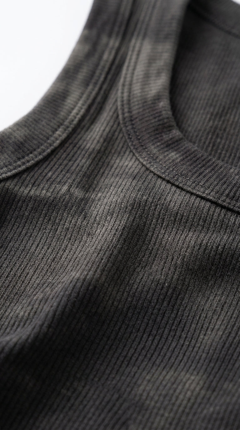 Arden Camo Square-Neck Ribbed Tank Top