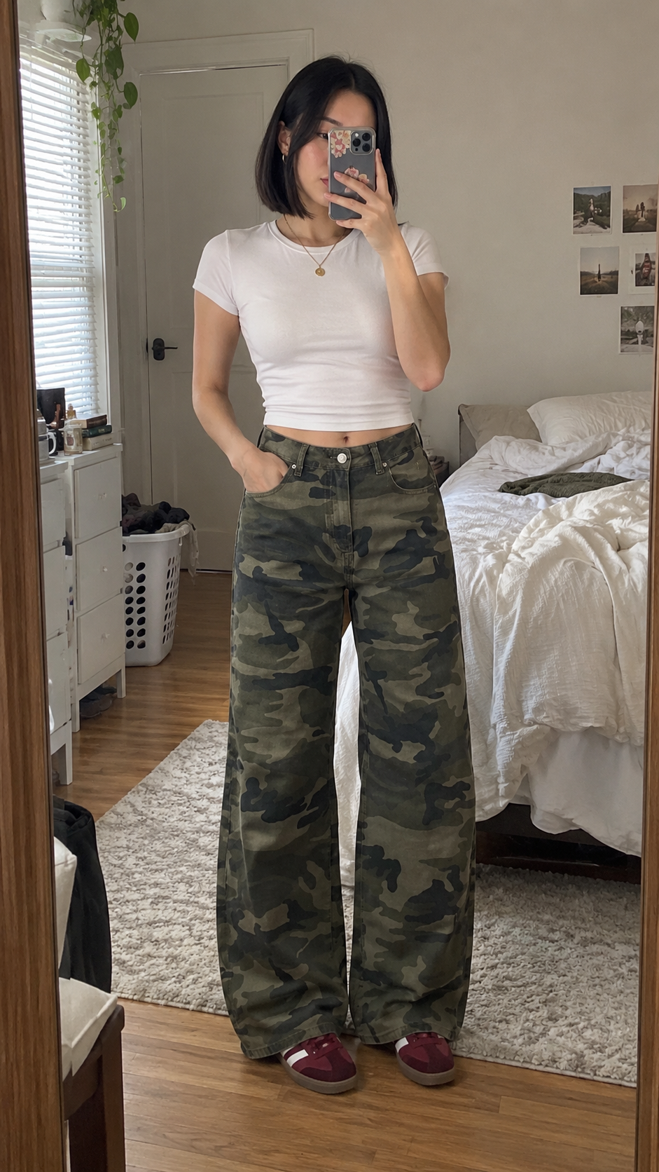 Riley Low-Rise Camo Jeans