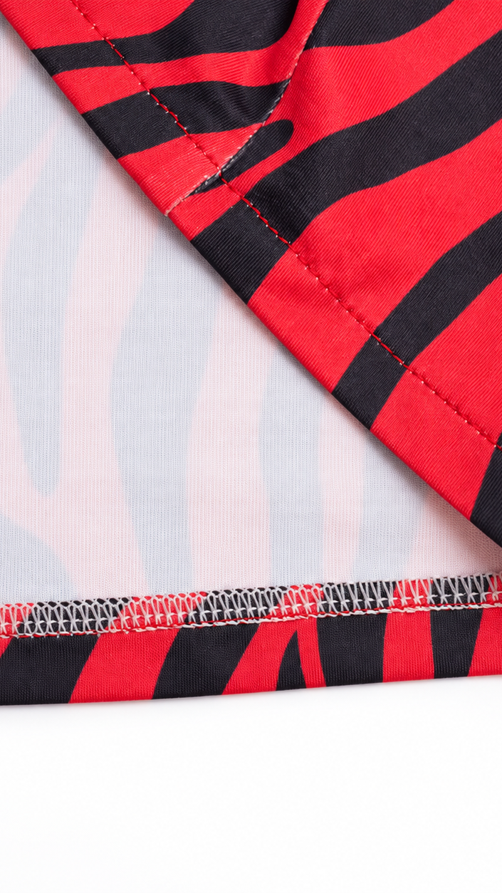 Scarlett Red & Black Zebra Print Halter Top