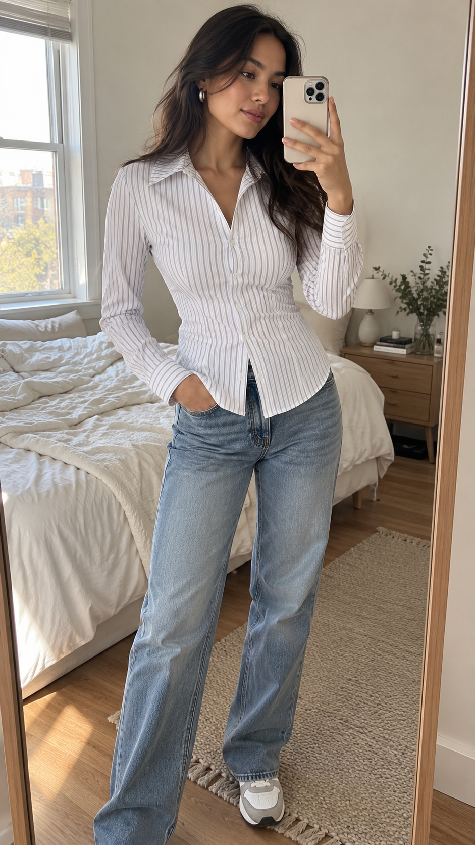 Sloane Striped Button-Up Shirt