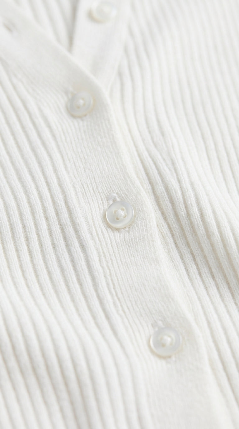 Mila Fitted Ribbed Knit Cardigan