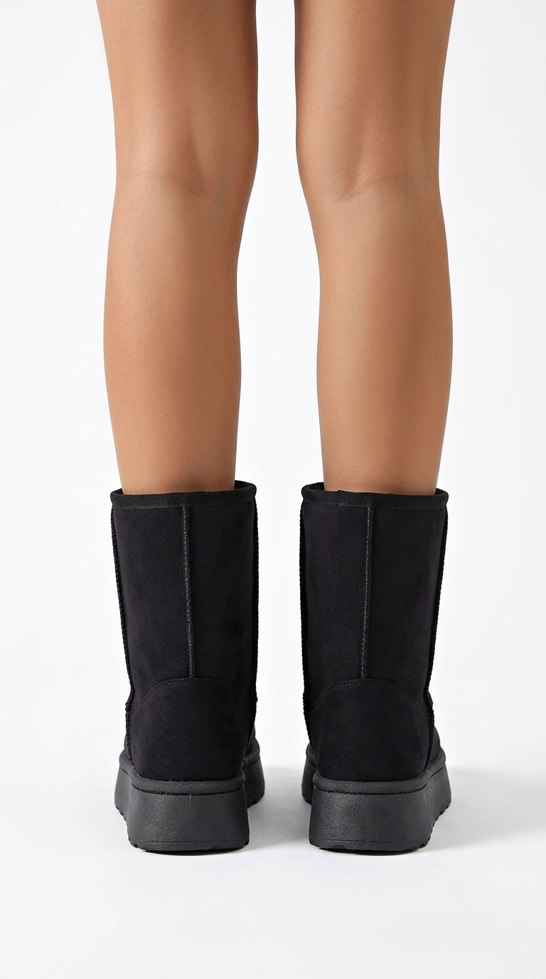 Hazel Suede-Look Platform Boots