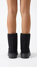 Hazel Suede-Look Platform Boots