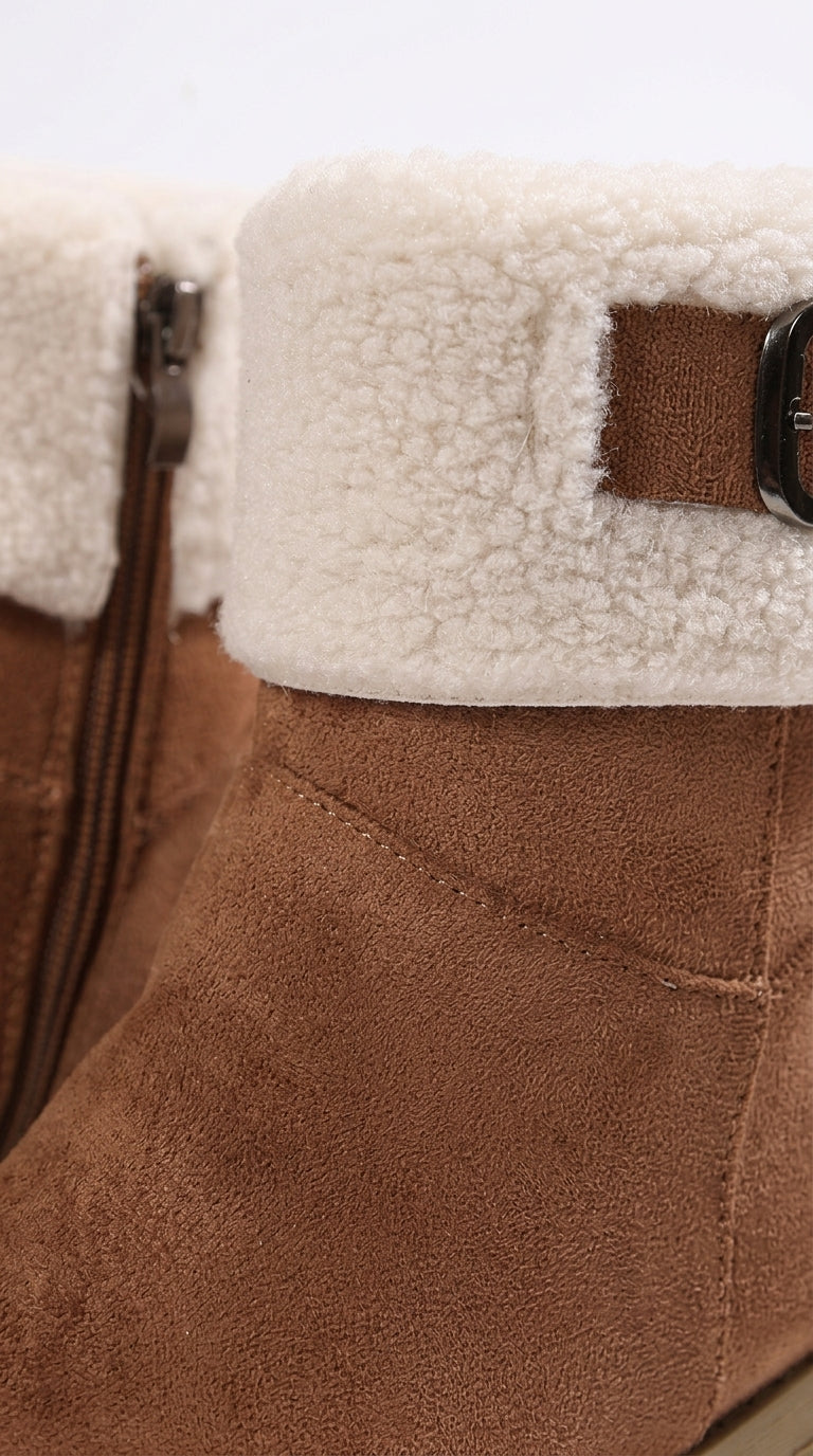 Avery Round-Toe Block-Heel Boots