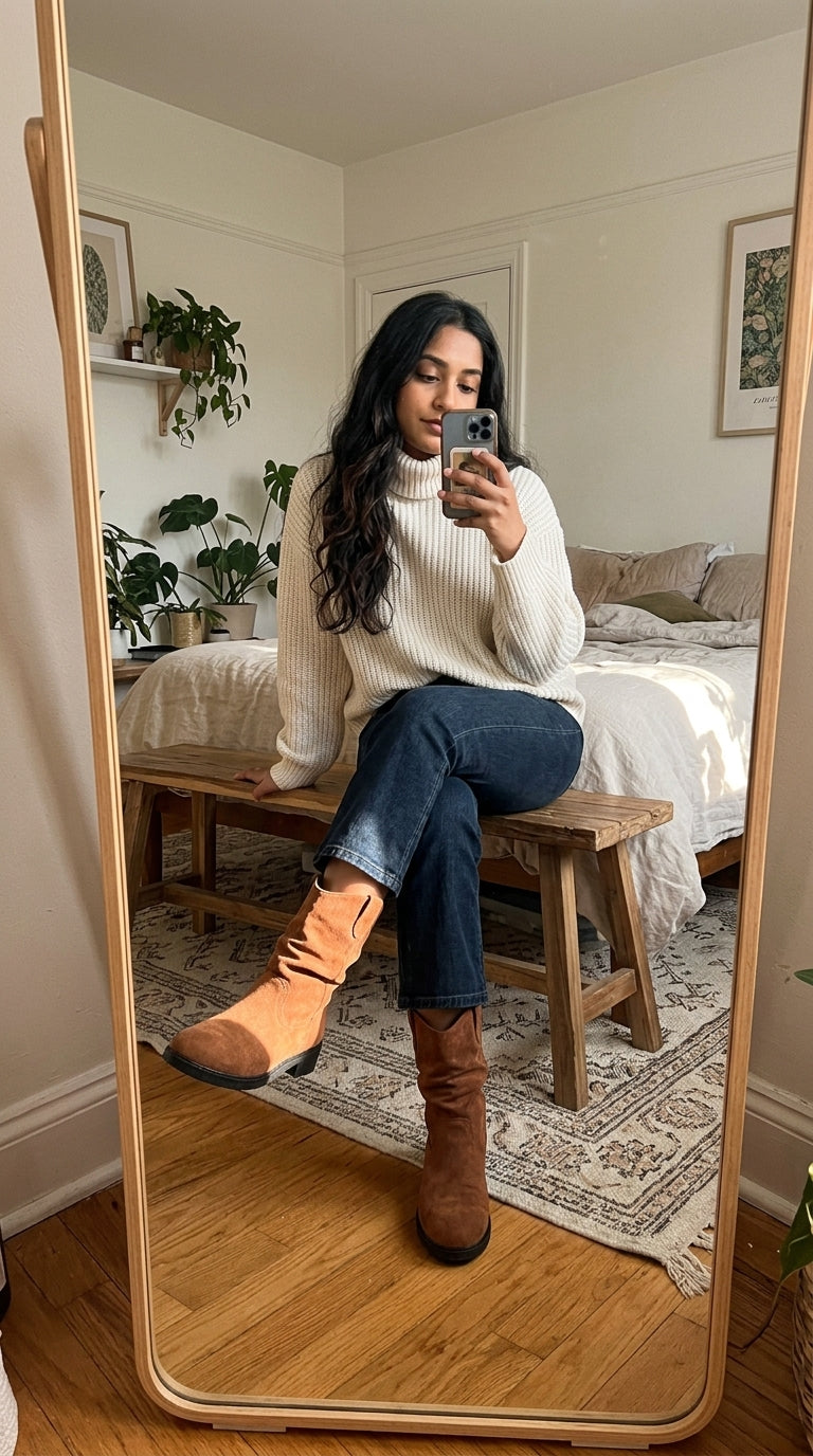 Round Toe Slouchy Boots