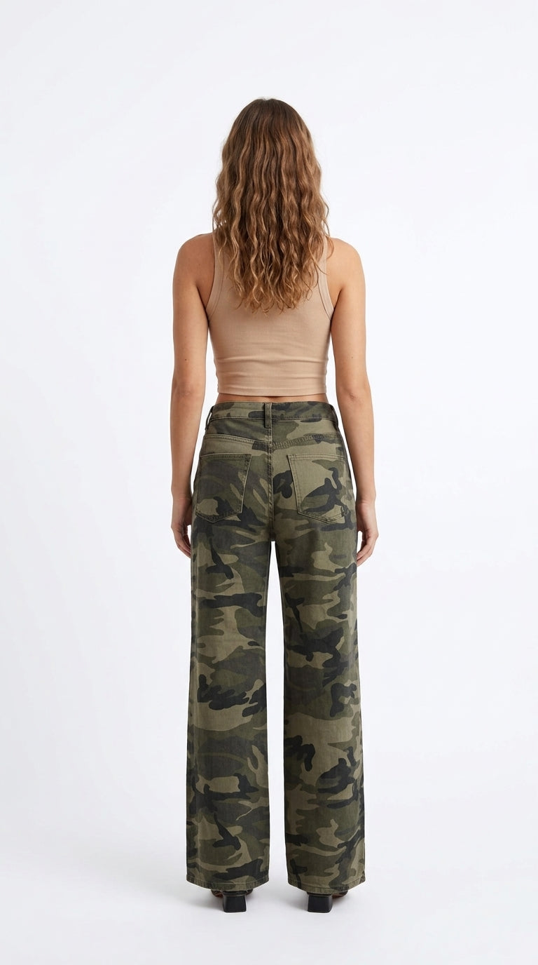 Riley Low-Rise Camo Jeans