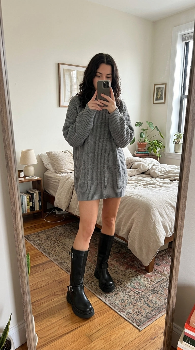 Round Toe Platform Boots