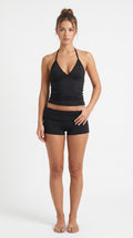 Mila Halter Top & Foldover Shorts Set