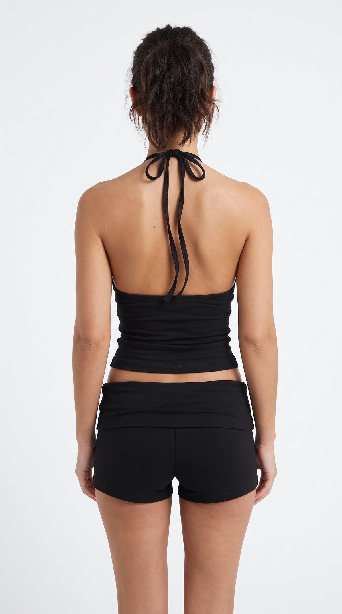Mila Halter Top & Foldover Shorts Set