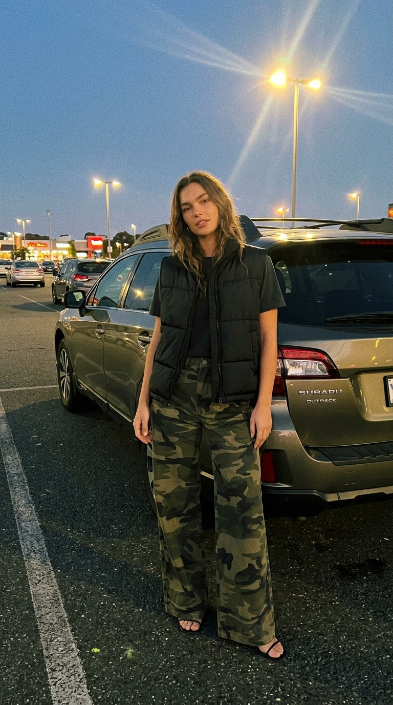 Riley Low-Rise Camo Jeans