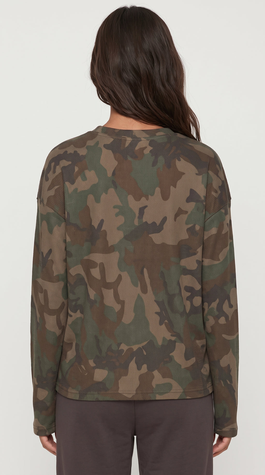 Off Duty Camo Long Sleeve Top