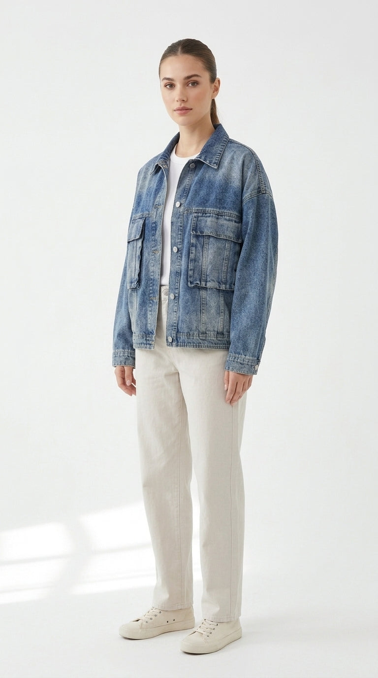 Vintage Wash Denim Jacket