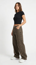 Wild Side High-Waisted Leopard Jeans