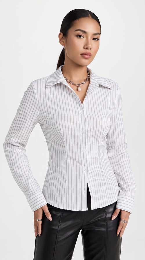 Sloane Striped Button-Up Shirt