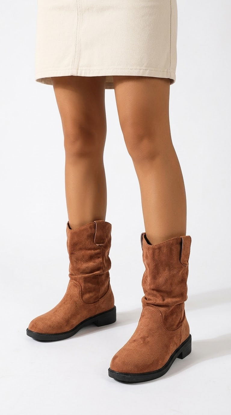 Sienna Round-Toe Slouchy Boots