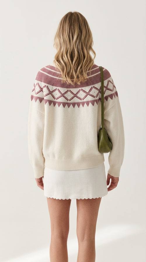 Aspen Geometric Knit Sweater