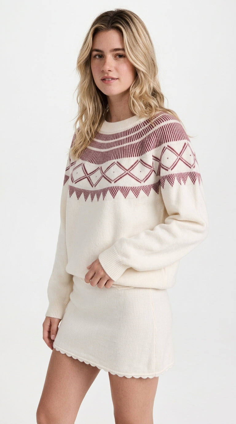 Aspen Geometric Knit Sweater