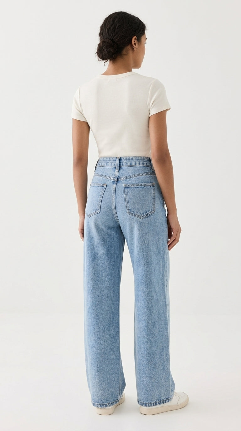 Willow Embroidered Wide-Leg Jeans