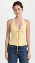 Lace Detail Halter Neck Cami