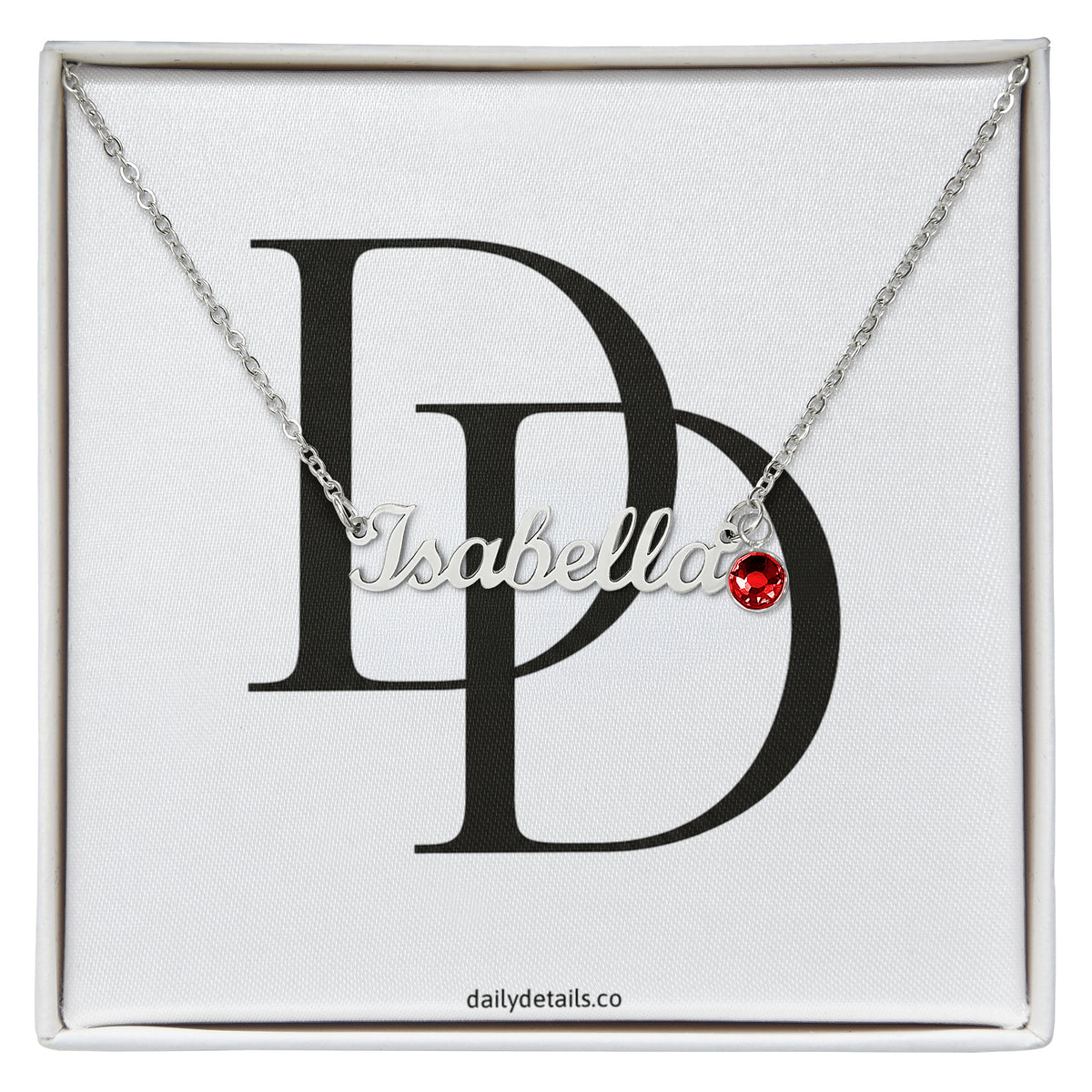 Custom Name Necklace with Birthstone