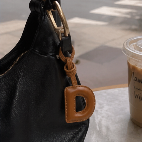 The Daily Details™ Leather Letter Bag Charm