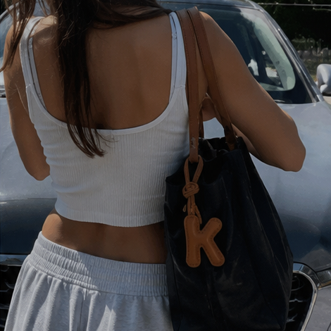 The Daily Details™ Leather Letter Bag Charm
