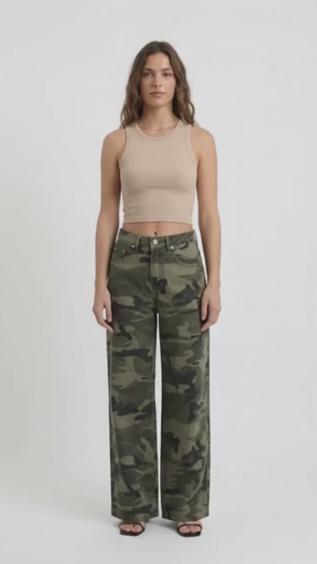 Riley Low-Rise Camo Jeans