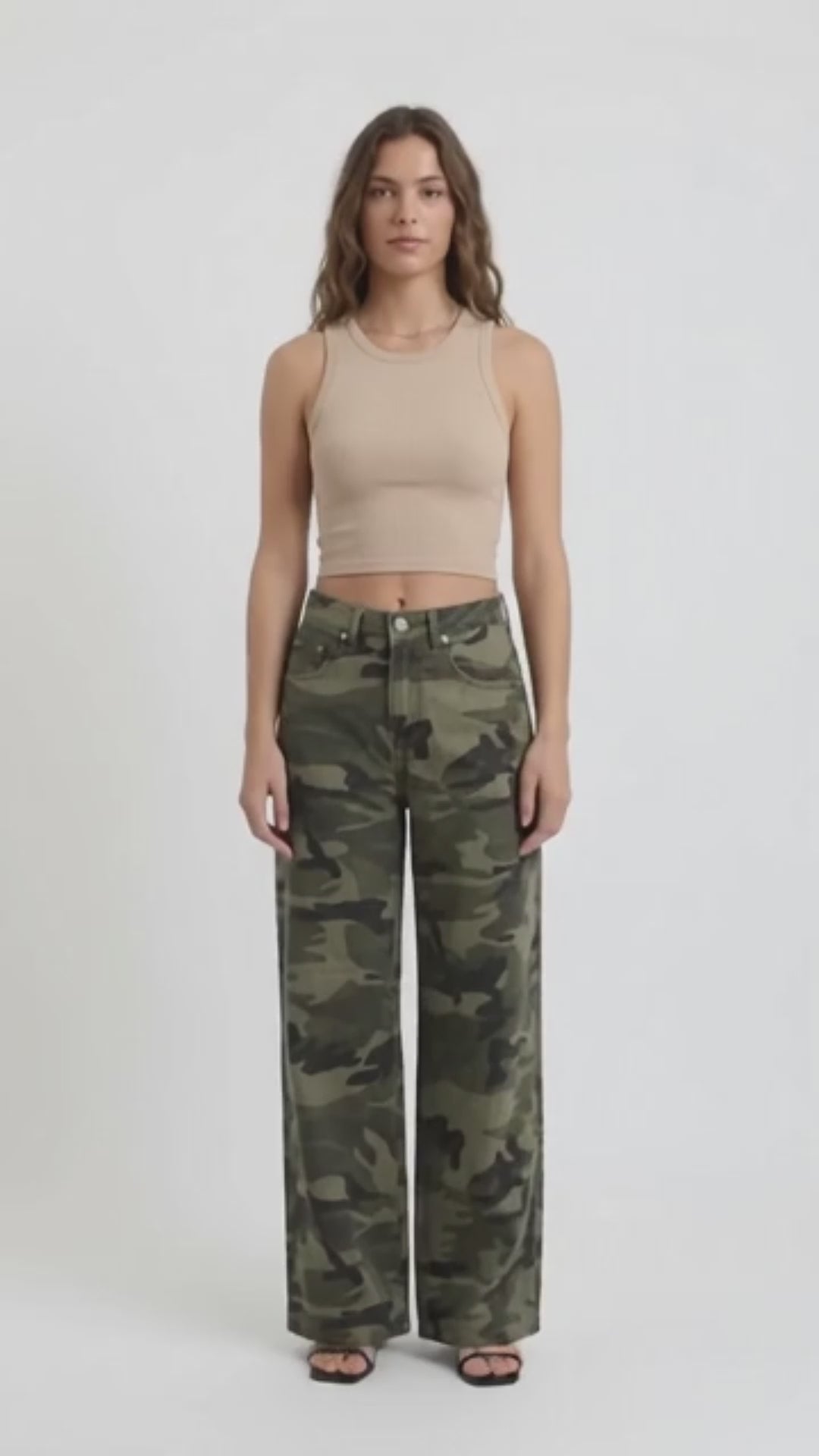 Riley Low-Rise Camo Jeans